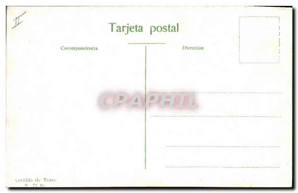 Passado de muleta — Corrida de touros — Editor: Corrida de Toros, n° 71 - Verso