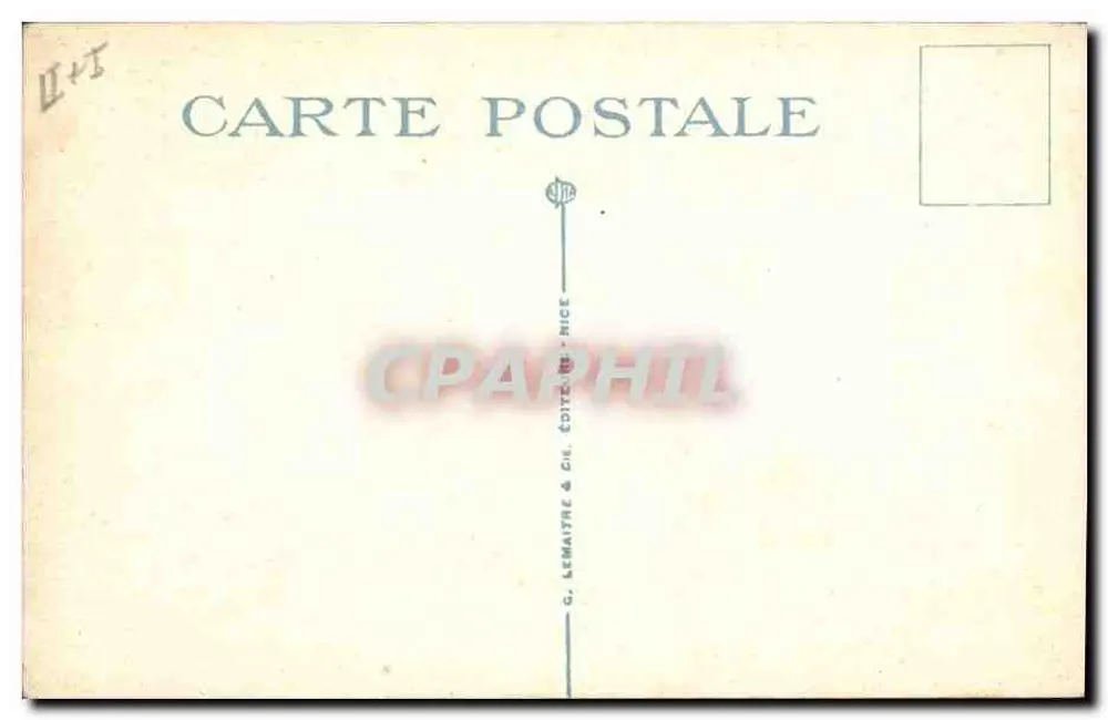 Stierkampf — Picador und Stier — Stier, der angriff — G. LEMAÎTRE & CIE., Nizza - Rückseite