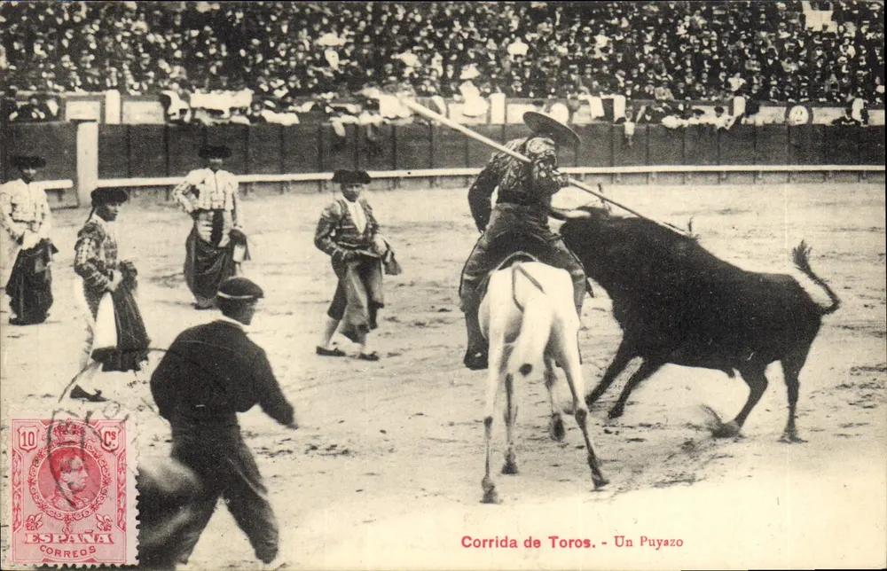 Corrida de Touros - Um Puyazo — Eug Frenuit, editor - Frente