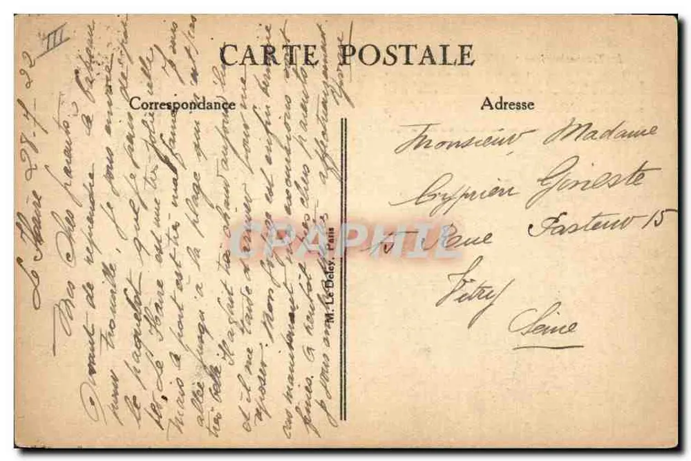 Der Transatlantiker "ROCHAMBEAU" — Le Havre — G. F. L. Paris - Rückseite