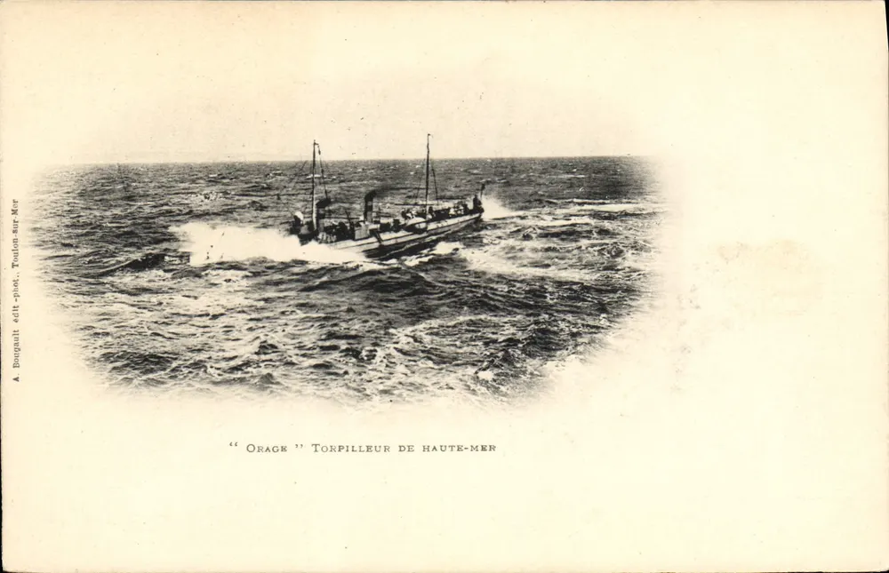 « Sturm » Torpedoboot — A. Bourgault, Toulon-sur-Mer - Vorderseite