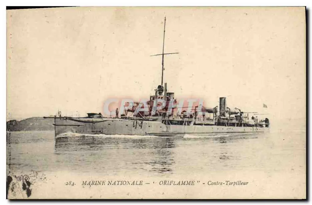 Marinha Nacional — 'Oriflamme' — Contratorpedeiro — n°284 - Frente