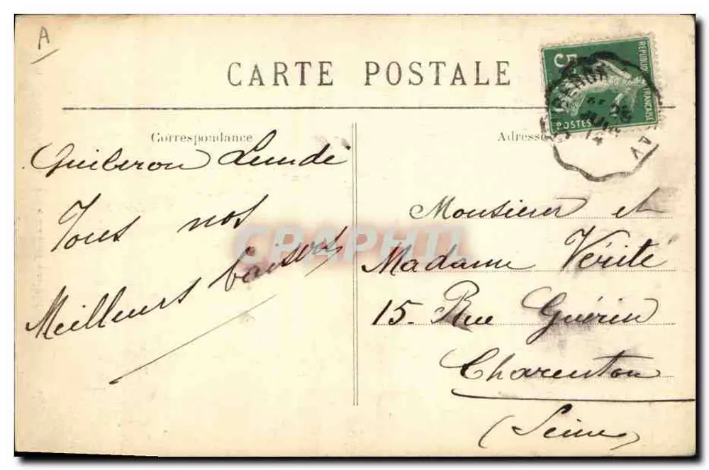 Fileuse de Pontivy — Estudo das Coiffes da Bretanha — Coleção Villard, Quimper - Verso