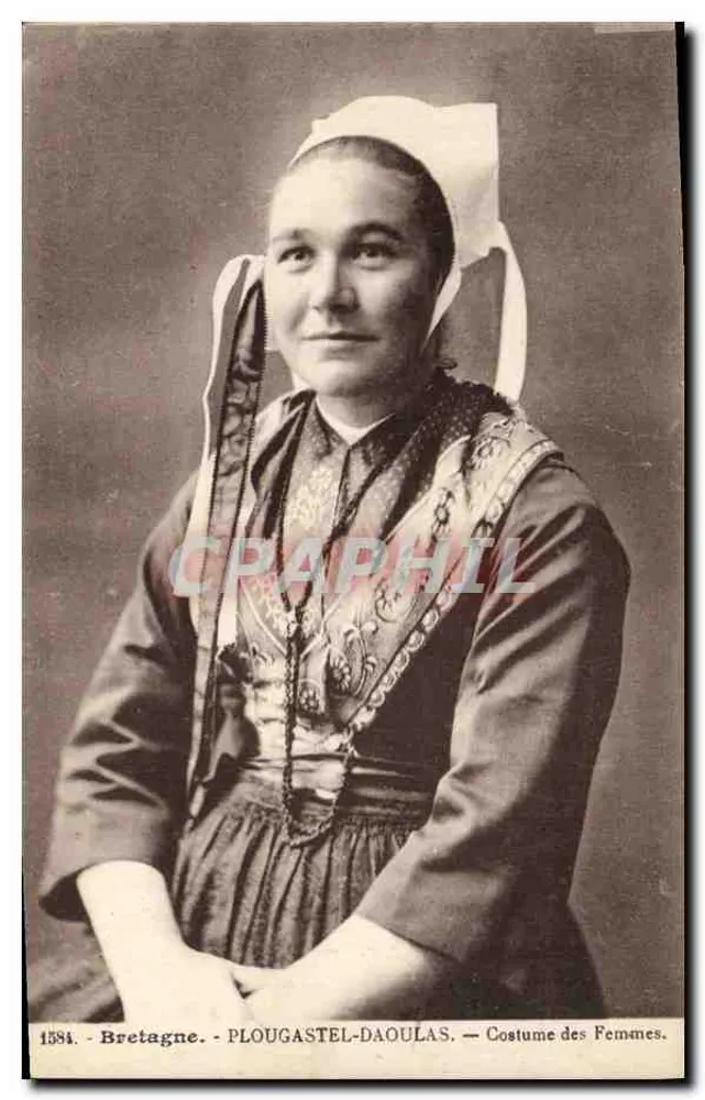 PLOUGASTEL-DAOULAS — Frauenkleidung — Le Doaré, fot. Châteaulin - Vorderseite