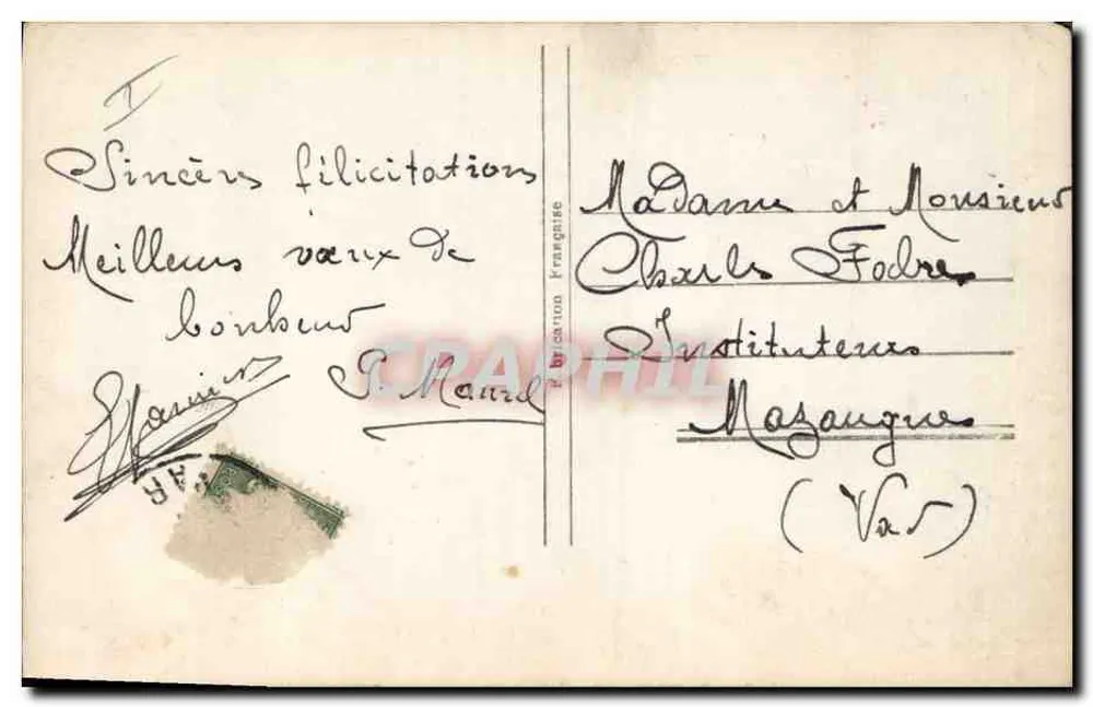 Neue Hochzeit — Paar in Hochzeitskleidung — Verlag S.D. Nr. 4056 - Rückseite