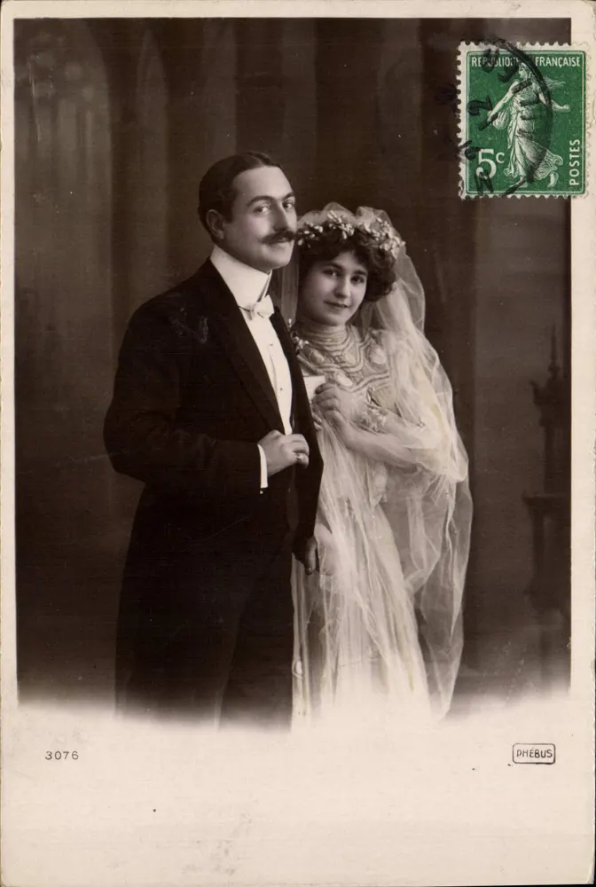 Nehe Hochzeit — Paar in Hochzeitskleidung — Phébus n°3076 - Vorderseite