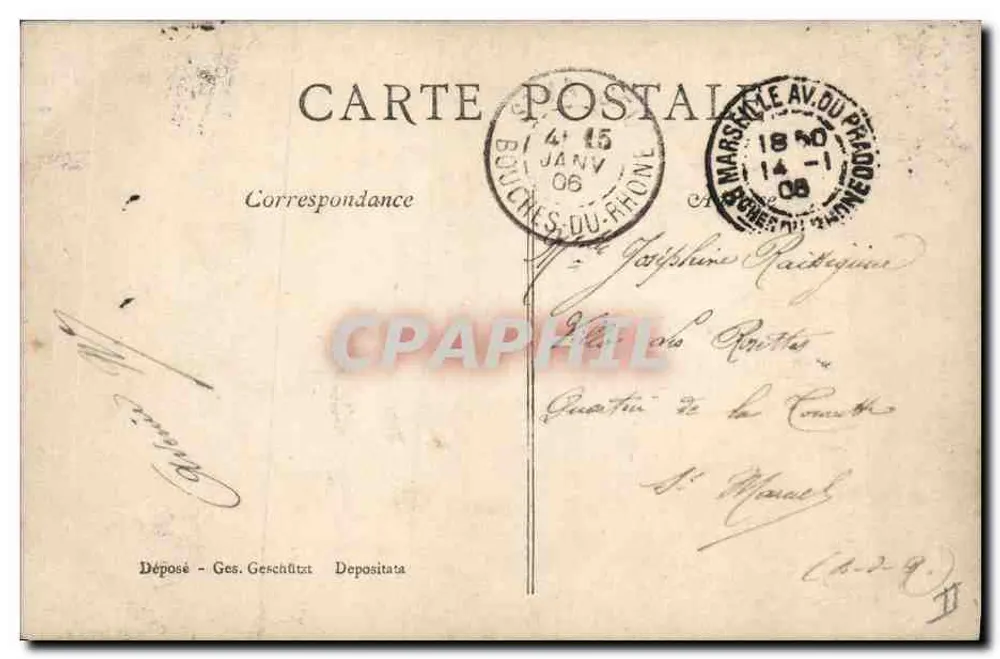 Küsse pflanzen — Serie 359 — Verlag: Bouche du Rhône - Rückseite