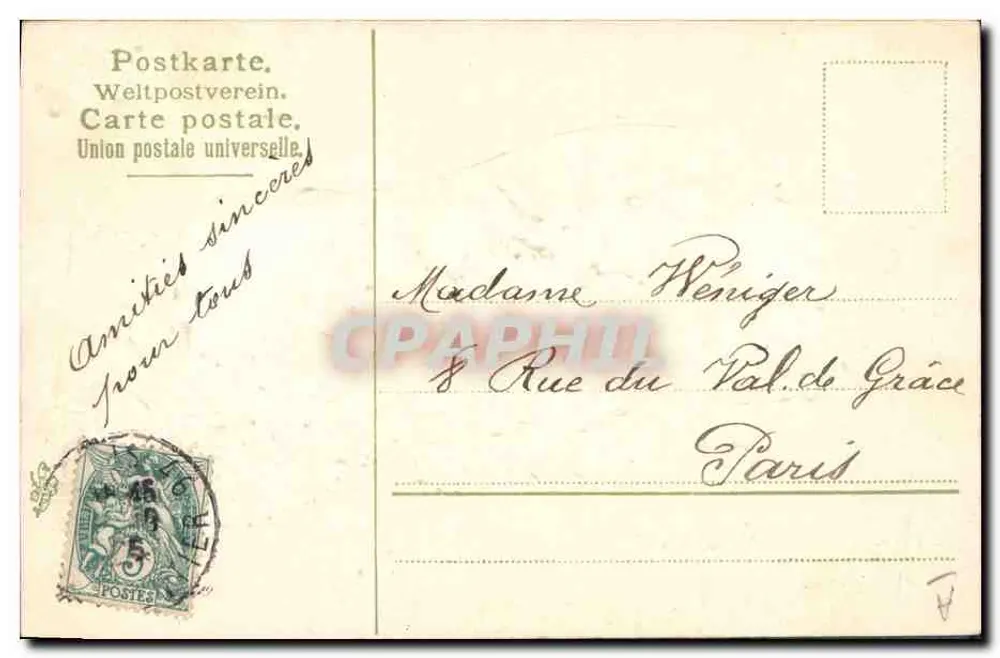 Calçado e lírios — Boa e feliz Festa — Alfred - Verso