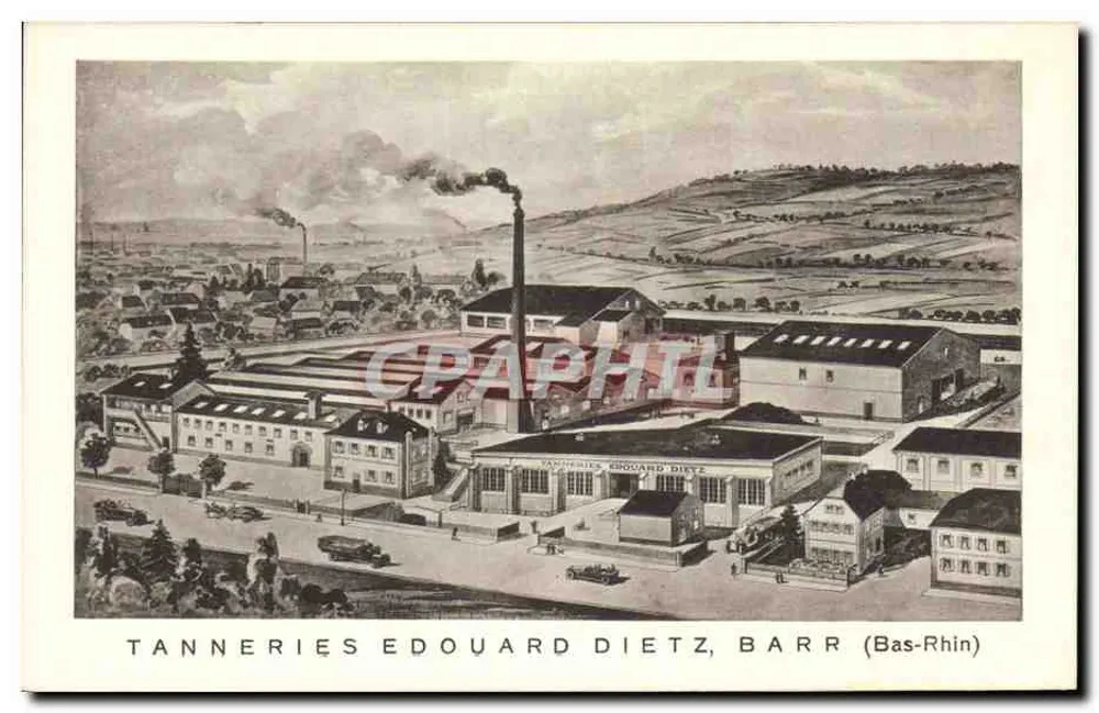 Tanneries Edouard Dietz, Barr (Bas-Rhin) — vista geral industrial — editor não visível - Frente