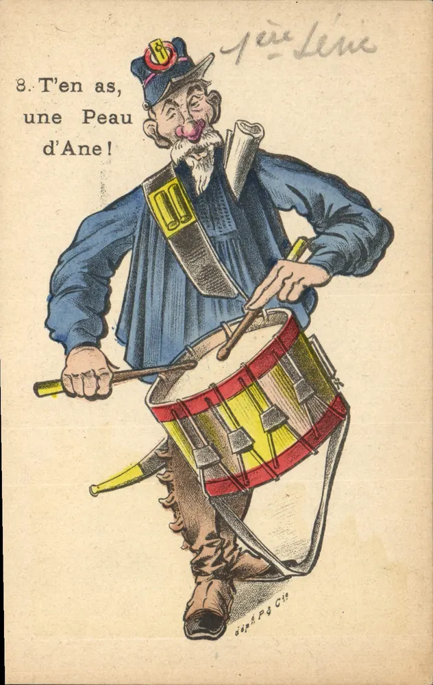 Karikatur Soldat — T'en as, une Peau d'Ane! — dept. P. & Cie - Vorderseite
