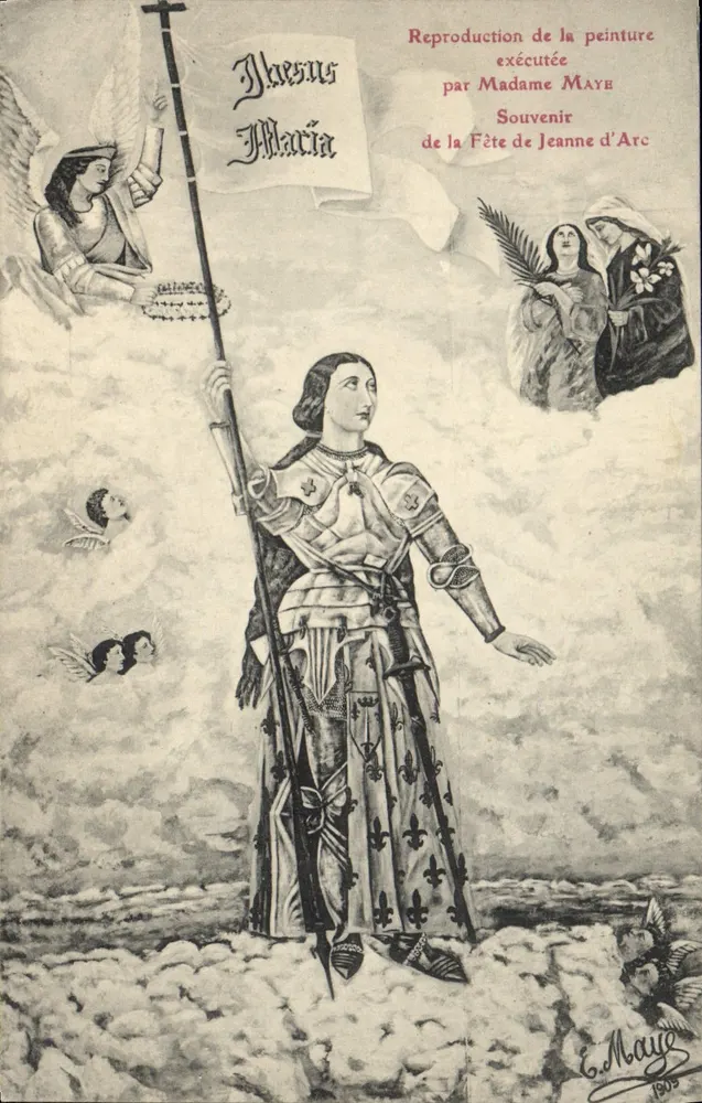 Joana d'Arc — Lembrança da Festa de Joana d'Arc — Madame Maye, 1909 - Frente