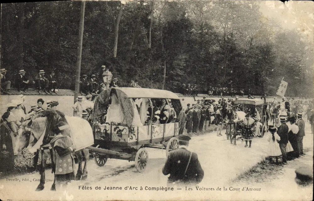 Feste von Jeanne d'Arc in Compiègne — Die Wagen der Cour d'Amour — Verlag Decelle, Compiègne - Vorderseite