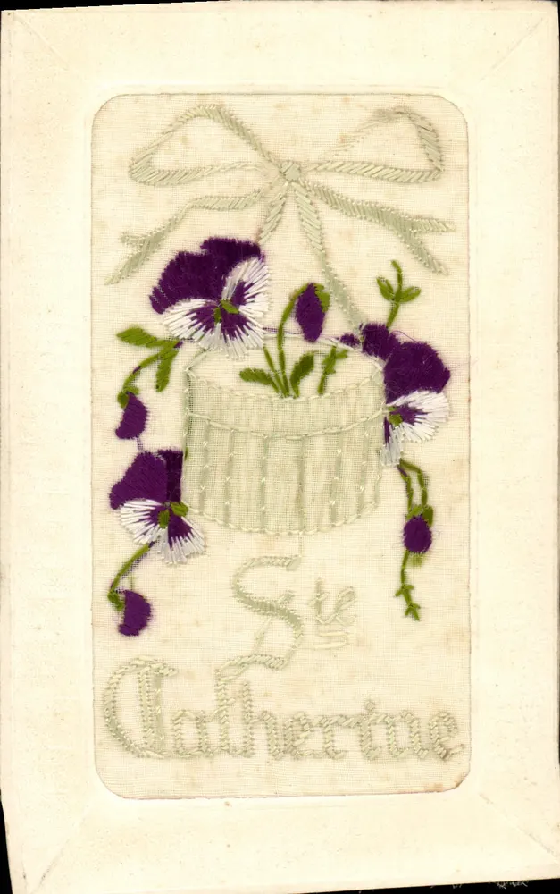 Santa Catarina — carta postal bordada — editor desconhecido - Frente