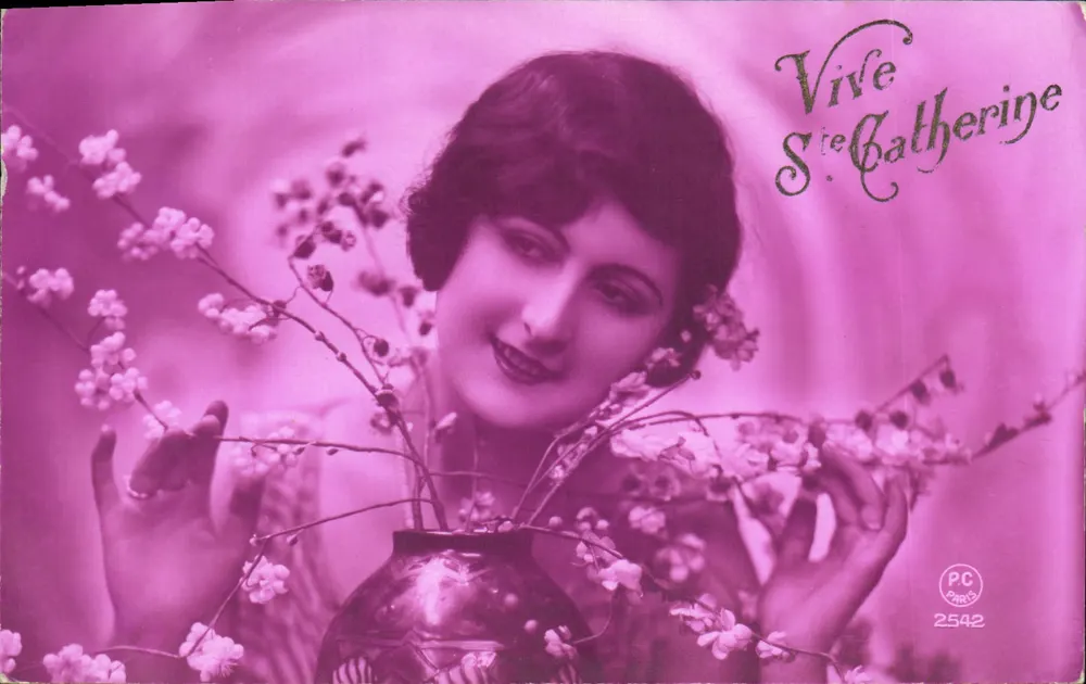 Frau mit Blumen — Sainte Catherine — PC Paris 2542 - Vorderseite