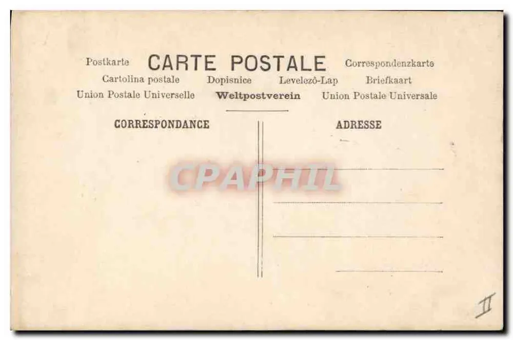 Sainte-Catherine — junge Frau in historischem Kleid mit Krone und Korb — A.K.C. Nr. 3227 - Rückseite