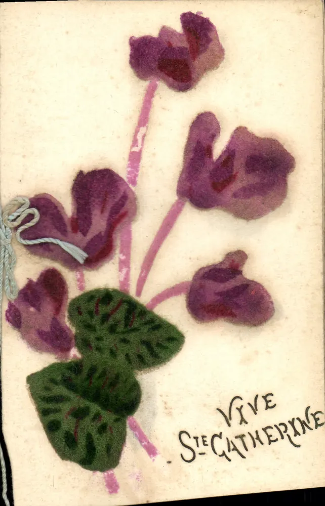Flor de violeta — decoração têxtil — Santa Catarina - Frente