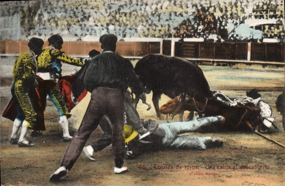 Corrida de touros — Uma calda ao descoberto — L. Rolsin, Barcelona - Frente