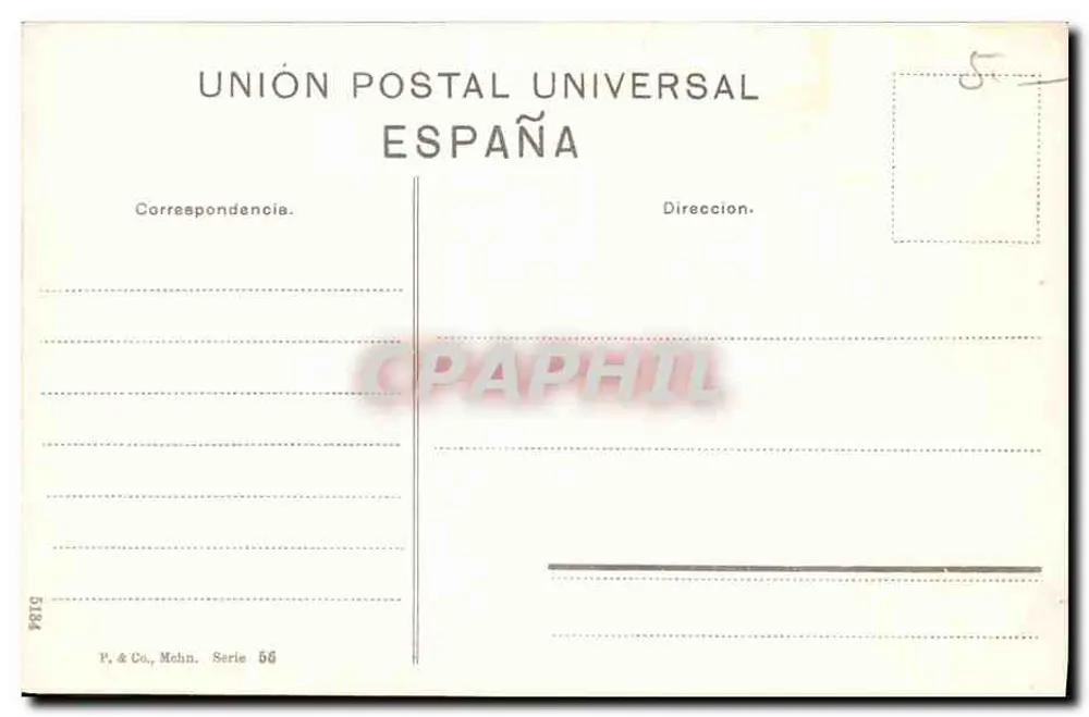 Suerte de vara — espetáculo de toureio — P. & Co., Mchn. Série 56 - Verso
