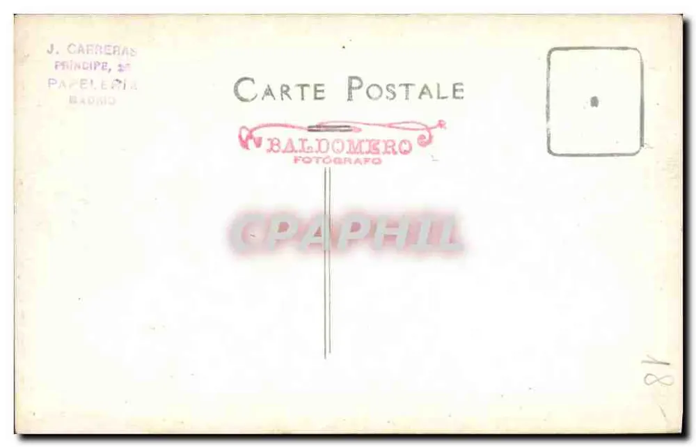 Toreador e touro — espetáculo de tauromaquia — Baldomero Fotógrafo, Madrid - Verso