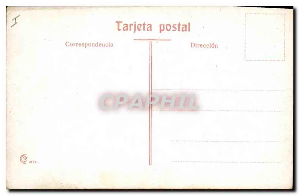 El encierro — scena z byka — wydawca 1871 - Rewers
