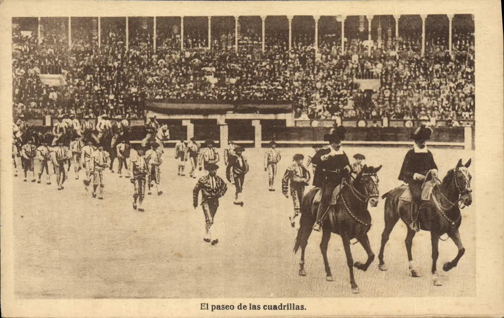 El paseo de las cuadrillas — Stierkampf-Show — unbekannter Verlag - Vorderseite