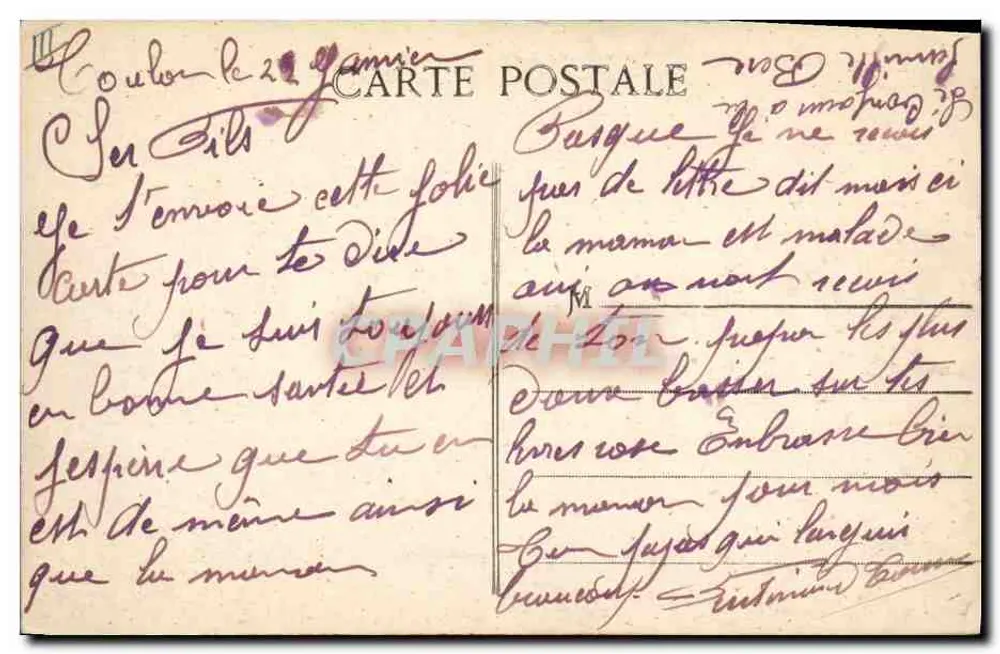 Französische Marine — "Potthuau" Kreuzer der 1. Klasse - Rückseite