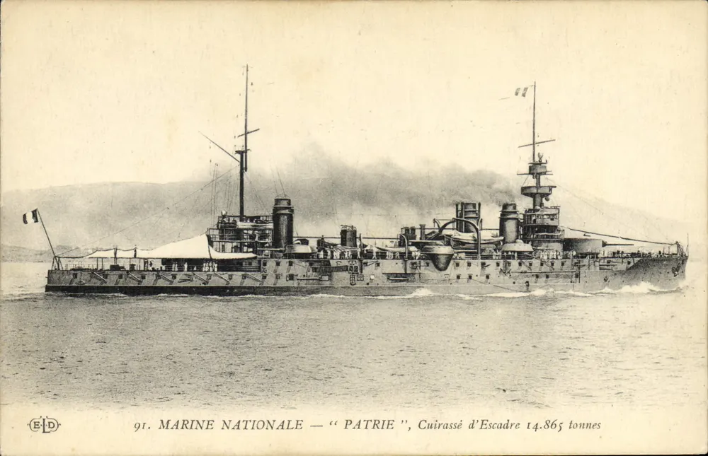 Marine Nationale — "Patrie", Schlachtschiff der Flotte mit 14.865 Tonnen — Verlag EID, Nr. 91 - Vorderseite