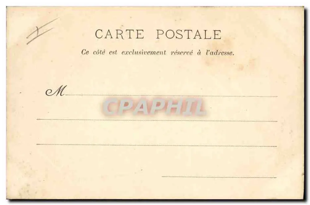 Hinteres Turm der "Pothuau" — Französische Marine — A. Couturier, Fotograf/Verleger, Toulon, Nr. 405 - Rückseite