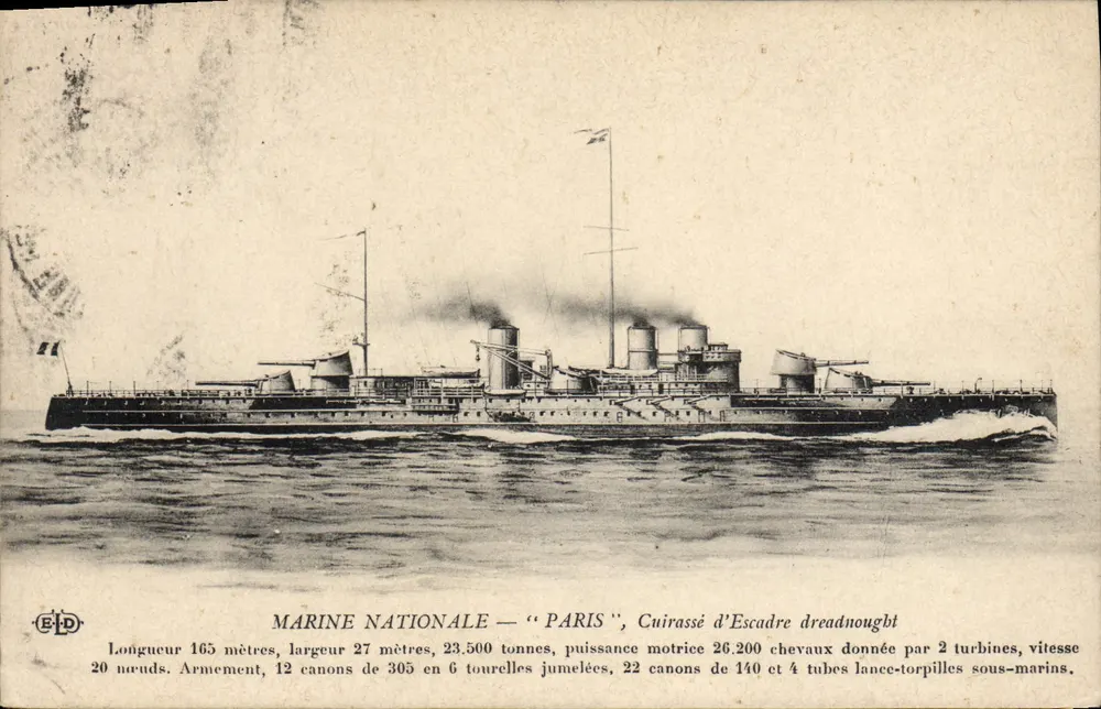 National Navy — "Paris", Dreadnought Schlachtschiff - Vorderseite