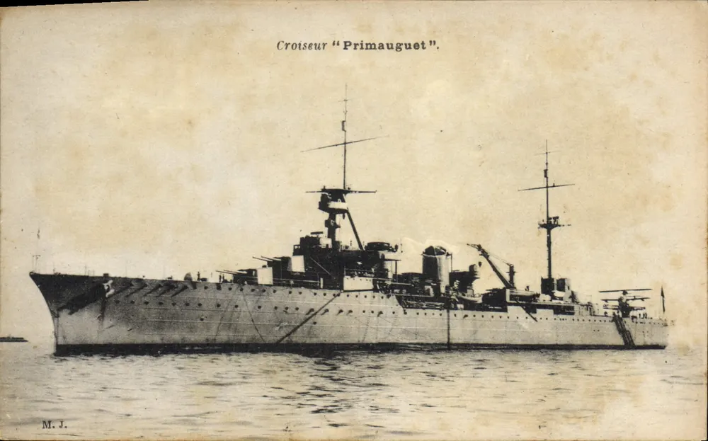 Cruzador "Primauguet" — fotografia naval — M.J. - Frente
