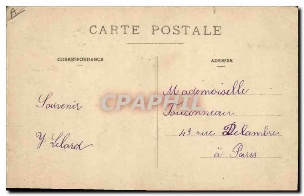 Préfailles - Coiffe do País — 1915 — Editor não visível - Verso
