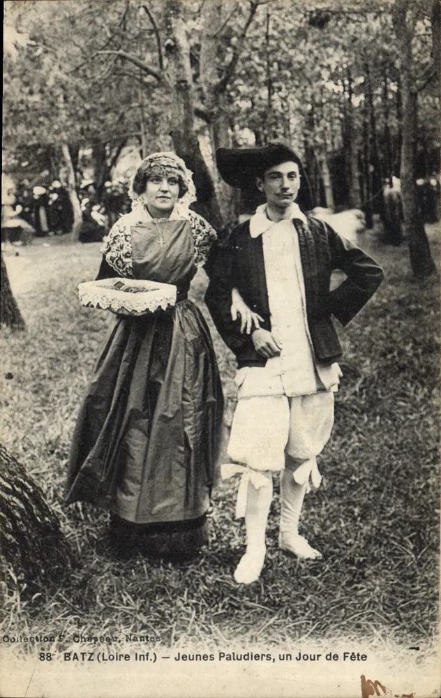 Batz (Loire-Inf.) — Junge Paludiers, Ein Festtag — Sammlung 5, Schloss, Nantes - Vorderseite