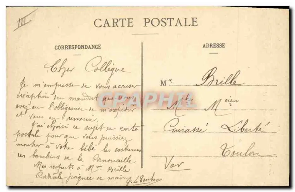 Die jungen Bretonen grüßen Sie — Collection Villard, Quimper — n° 4212 - Rückseite