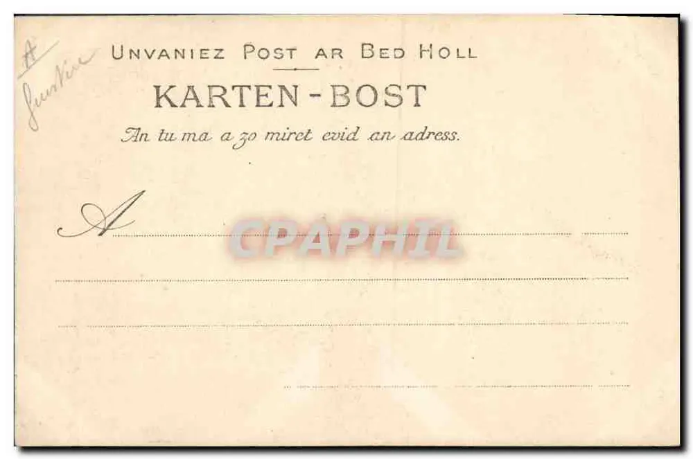 Pont-Aven — Junge Frau, die aus der Messe kommt — Anonymer Verleger, Nr. 340 - Rückseite