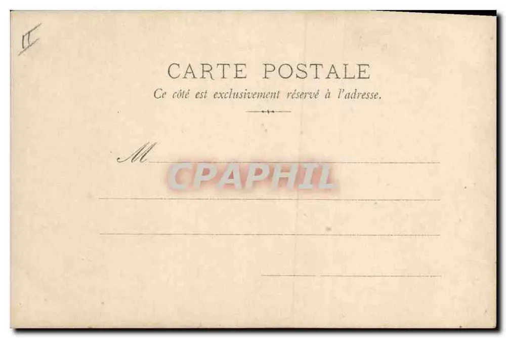 Paar in Abendkleidung — Theater-Szene — M.F. PARIS, Nr. 3 - Rückseite