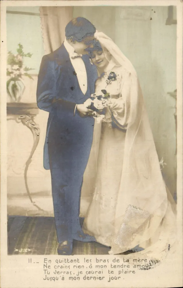 Neues Paar zur Hochzeit — poetischer Text — Verlag J.K. - Vorderseite