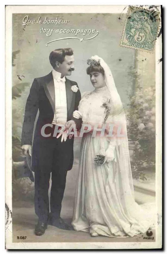 Neues Paar — Hochzeit — Verlag Paris 3, Nr. 3.087 - Vorderseite