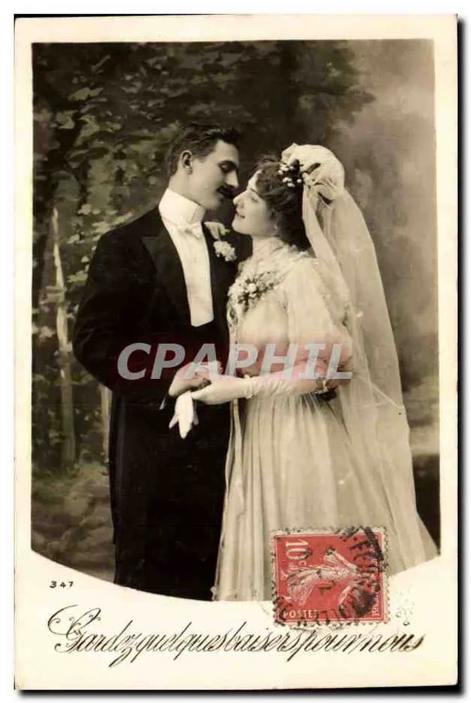 Neues Paar — Hochzeit — unbekannter Verlag, n° 347 - Vorderseite