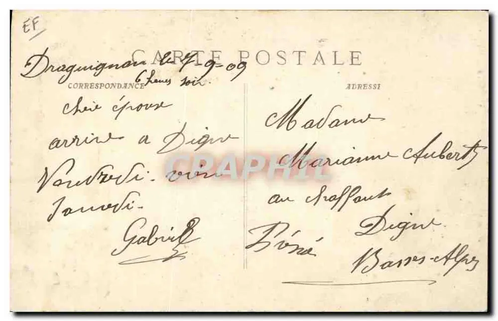 Draguignan — O Lavatório de Capesse — Caphil - Verso