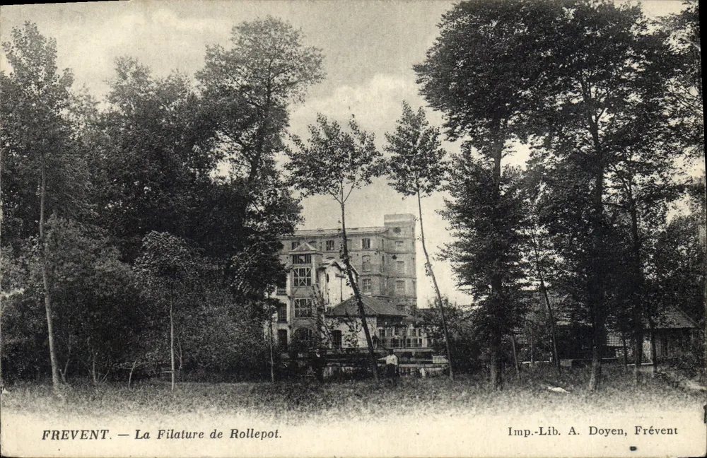 Frévent — De Spinnerei Rollepot — Imp. Lib. A. Doyen, Frévent - Voorkant