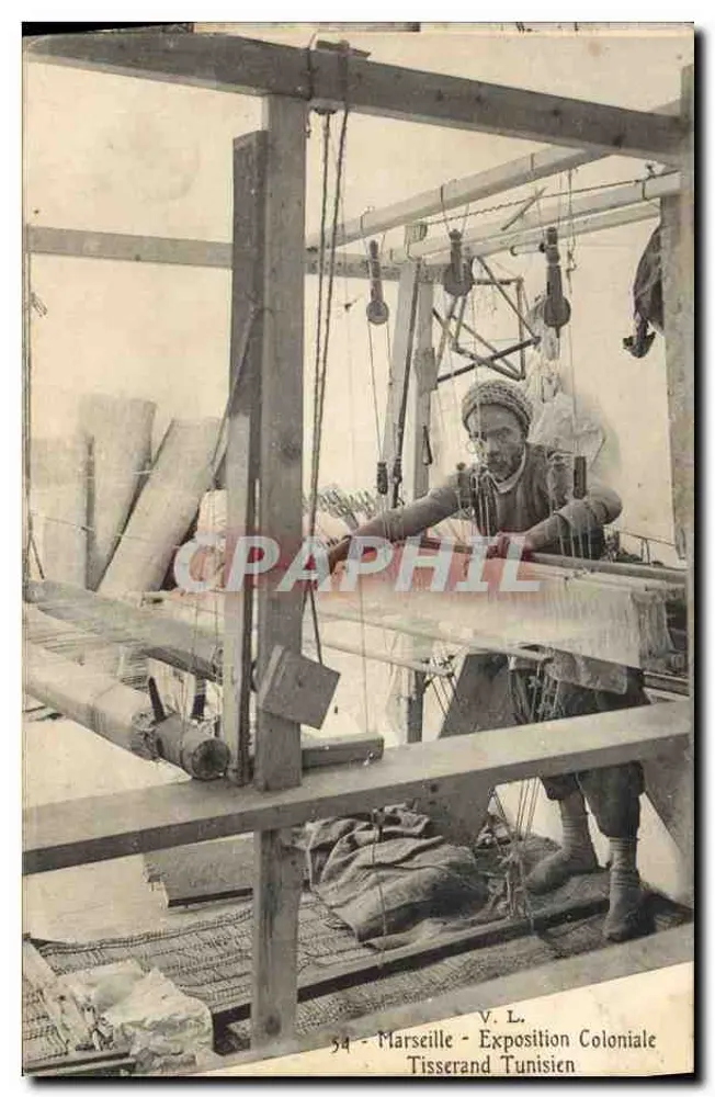 Tunesischer Weber — Kolonialausstellung in Marseille — V. L. n° 54 - Vorderseite
