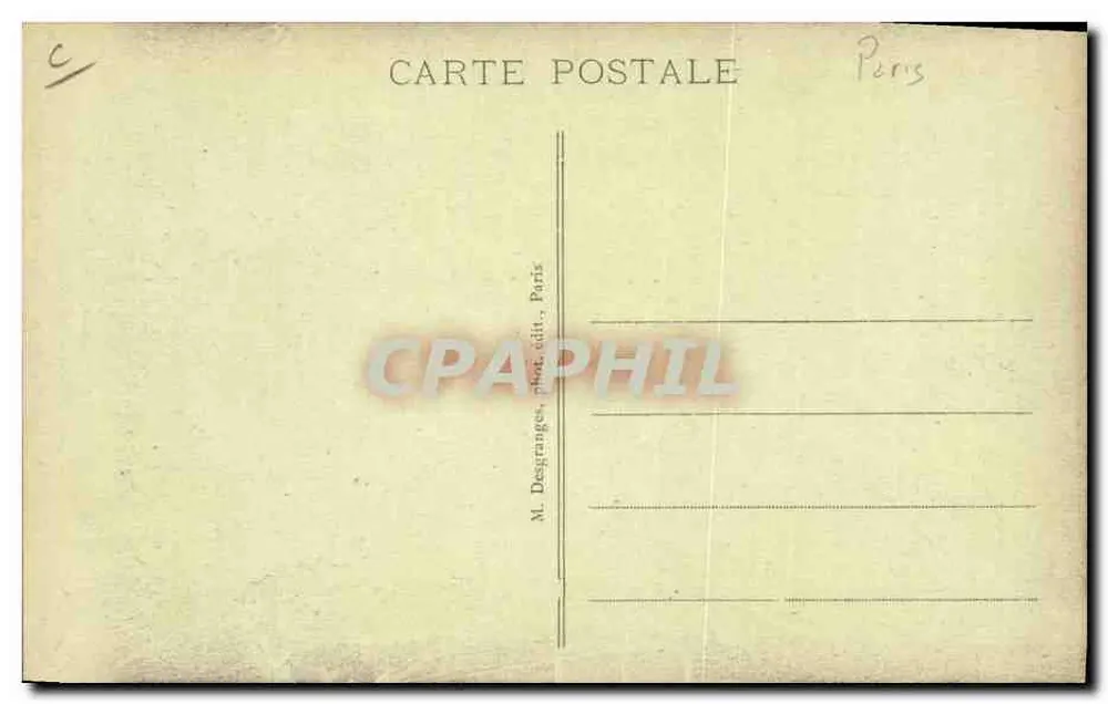 Manufacture Nationale des Gobelins — Innensicht eines Webstuhls — D. D. - Rückseite