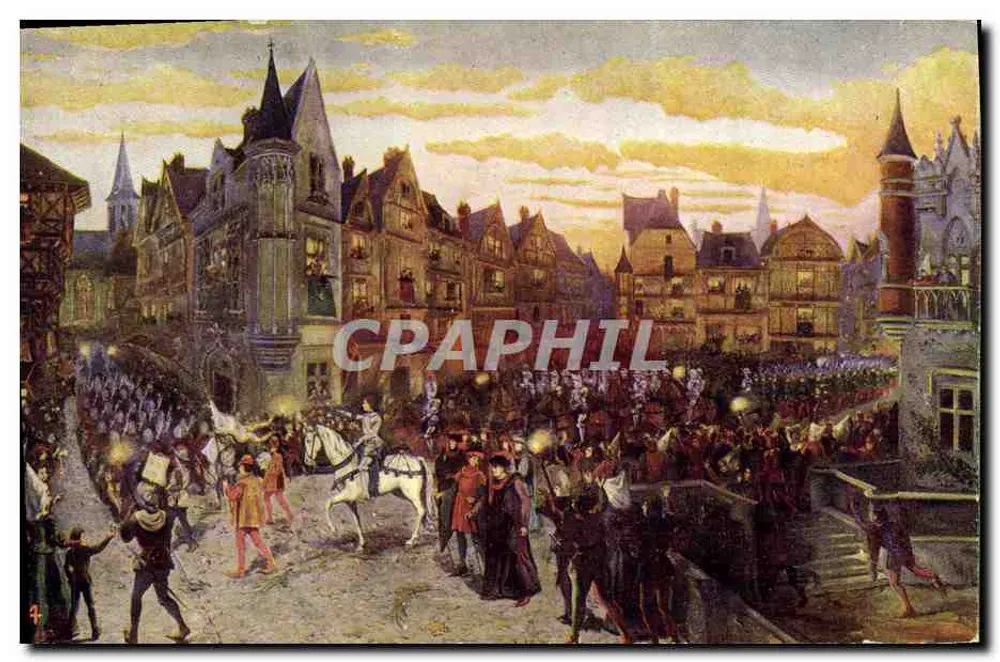 Triumphale Einzug von Jeanne d'Arc in Orléans — 29. April 1429, um 8 Uhr abends — Imp. Ed. Vallier, Grenoble - Vorderseite