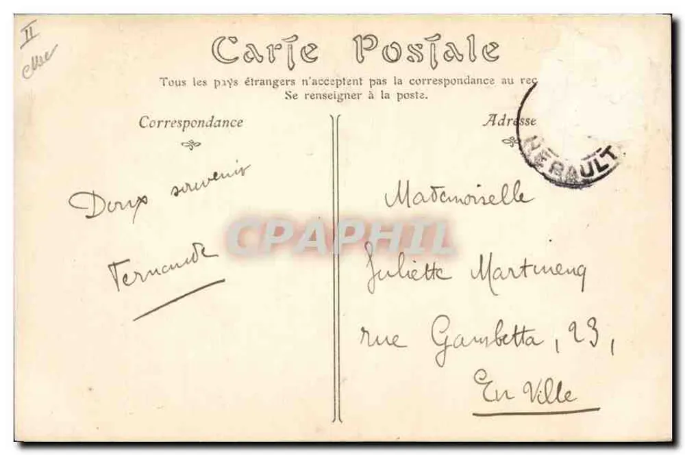 Chateaubriand (Vicomte de) — Escritor francês, retrato gravado — ND Phot, n° 350 - Verso