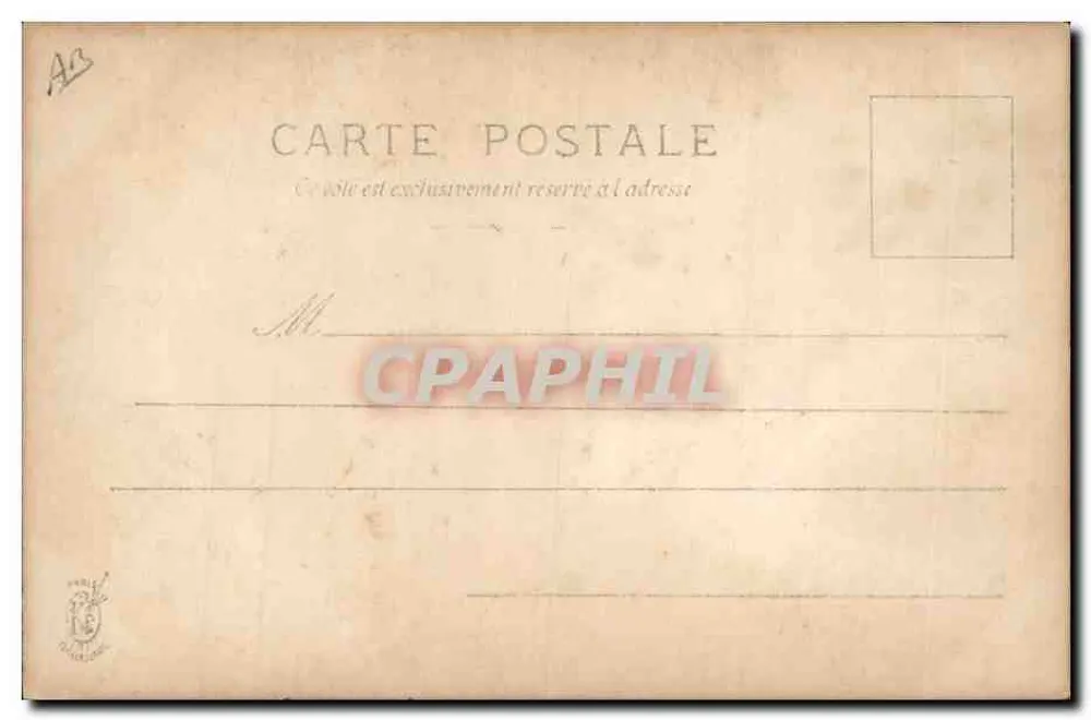 Jovem mulher com chapéu e colar de pérolas — editada por Raujudez, Paris - Verso