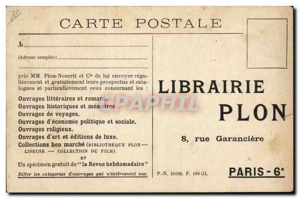 Philippe Barrès — La Guerre à vingt ans — Librairie Plon - Rückseite