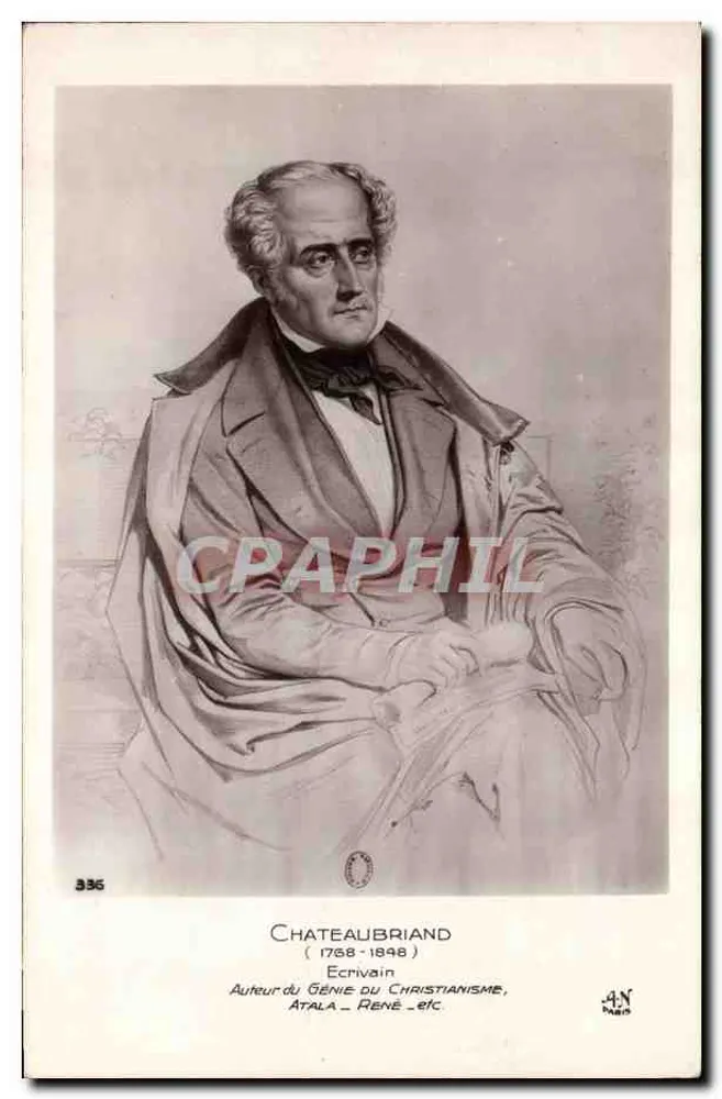 Chateaubriand — Escritor (1768-1848) — A.N. Paris, n° 336 - Frente