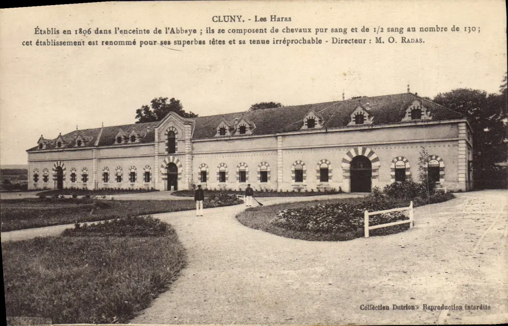 Cluny - Les Haras — Establecido en 1886 dentro del recinto de la abadía — Director: M. O. Radás - Anverso