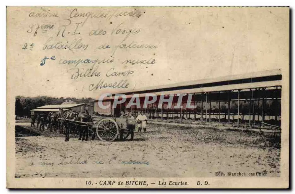 Camp de Bitche — Die Ställe — 3. Infanterieregiment, 2. Bataillon, 3. Kompanie - Vorderseite