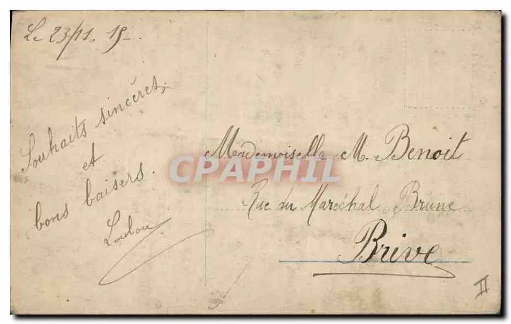 Sante Catherine — portrait d'une jeune femme en bonnet blanc — éditeur Sante Catherine, n° 3225 - Verso